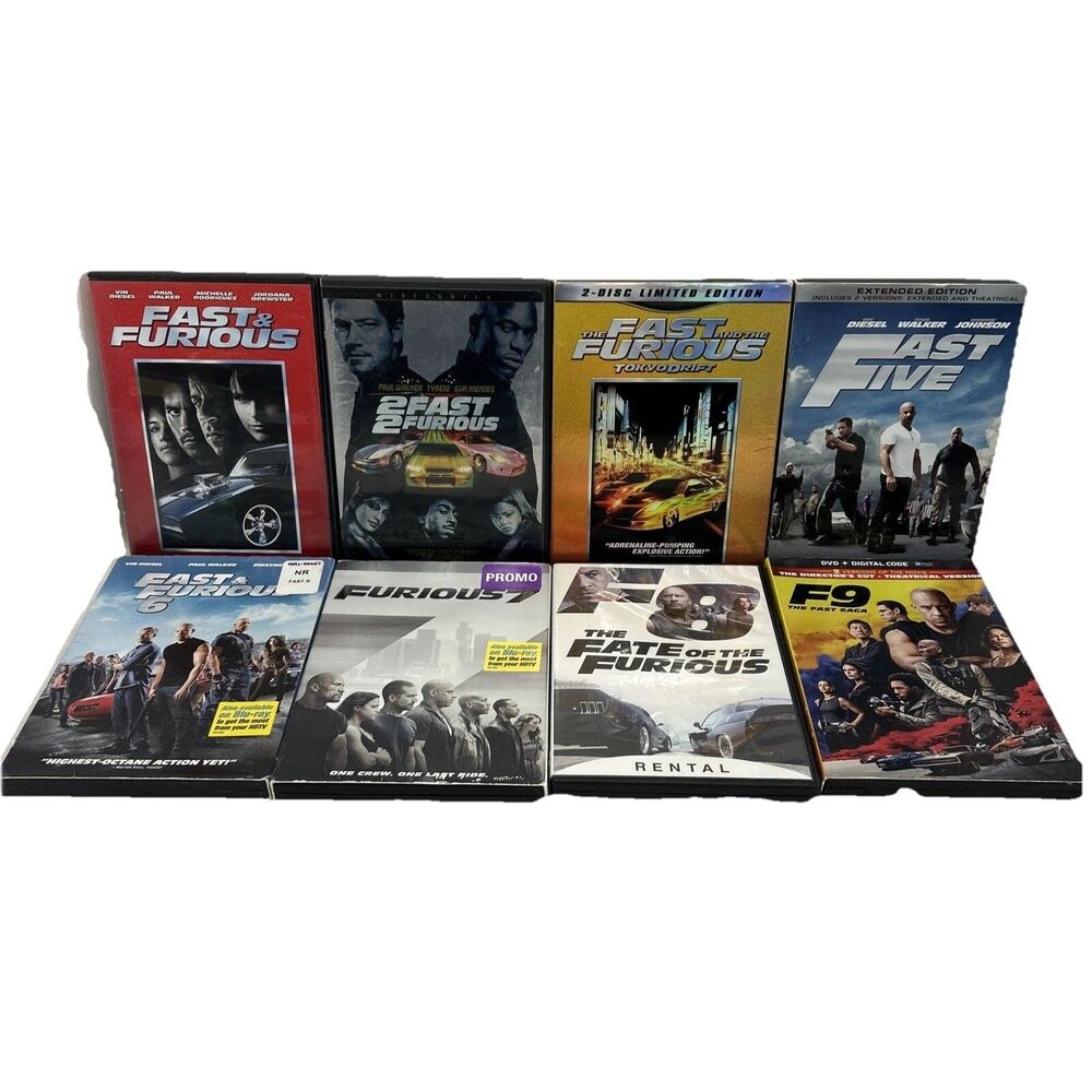 Bundle Of 8 - The Fast And The Furious Franchise‎ DVD VGC